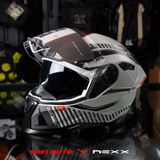  Mũ Fullface Nexx SX.100R Skidder - White Red 