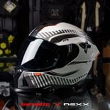  Mũ Fullface Nexx SX.100R Skidder - White Red 