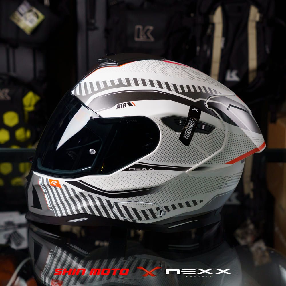  Mũ Fullface Nexx SX.100R Skidder - White Red 