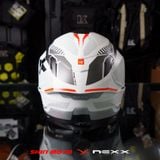  Mũ Fullface Nexx SX.100R Skidder - White Red 