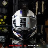  Mũ Fullface NEXX SX.100R Gridline - White Blue 