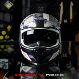  Mũ Fullface NEXX SX.100R Gridline - White Blue 