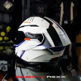  Mũ Fullface NEXX SX.100R Gridline - White Blue 