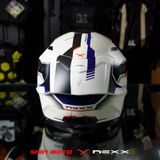  Mũ Fullface NEXX SX.100R Gridline - White Blue 