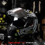  Mũ Fullface Nexx SX.100 Enigma - Black White 