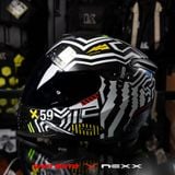  Mũ Fullface Nexx SX.100 Enigma - Black White 