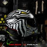  Mũ Fullface Nexx SX.100 Enigma - Black White 