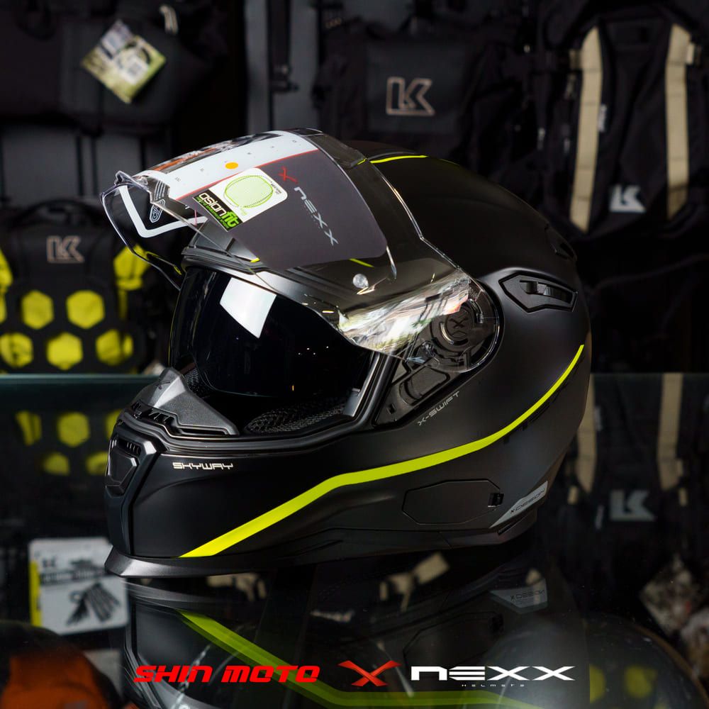  Mũ Fullface Nexx SX.100 Skyway - Black Neon 