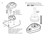  Đế Quadlock 360 Base Concealed Small - Through Cable 