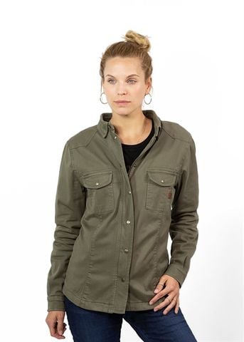 Áo Giáp Denim JOHN DOE Motoshirt Women Olive