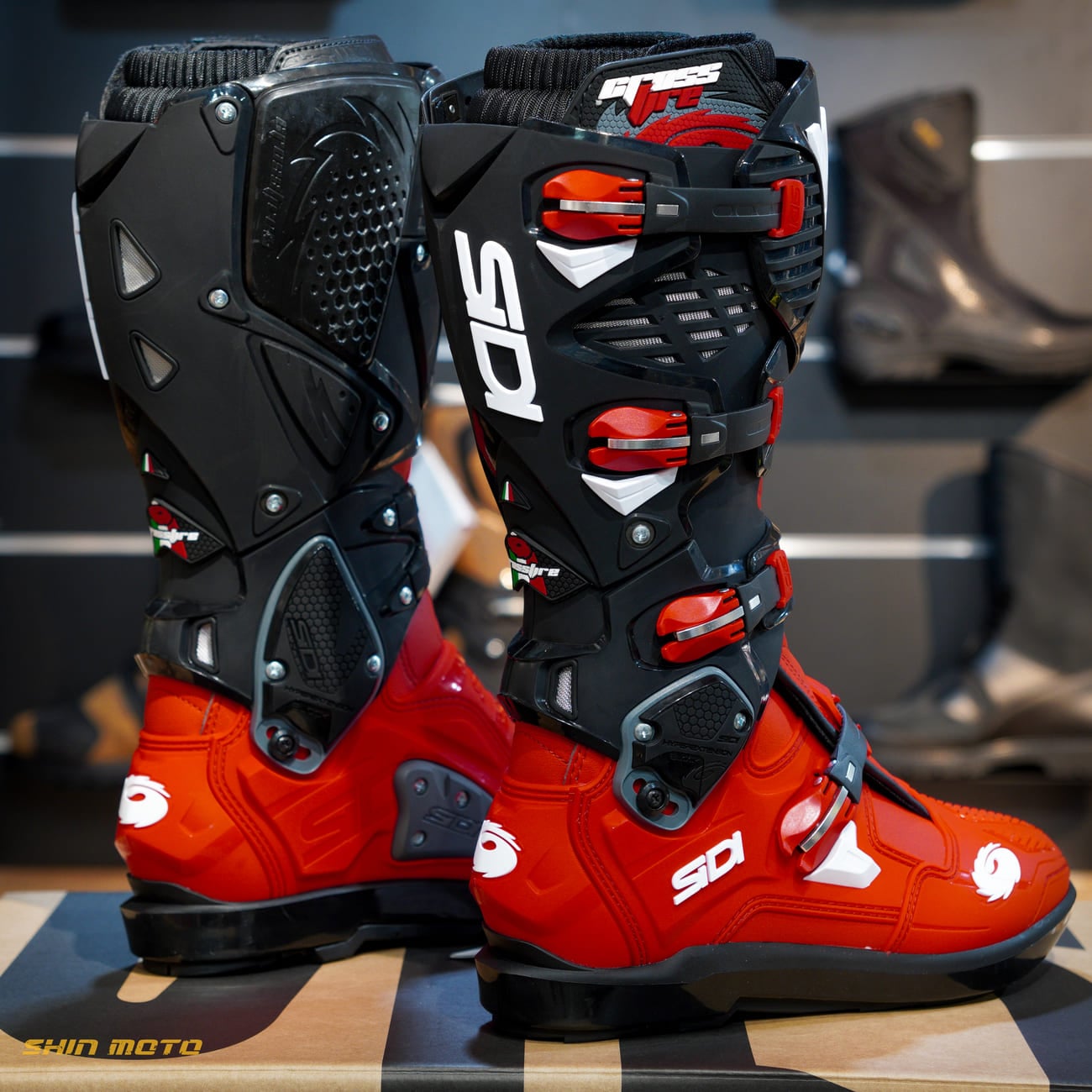 Giày Motocross SIDI Crossfire 3 SRS - Red Red Black