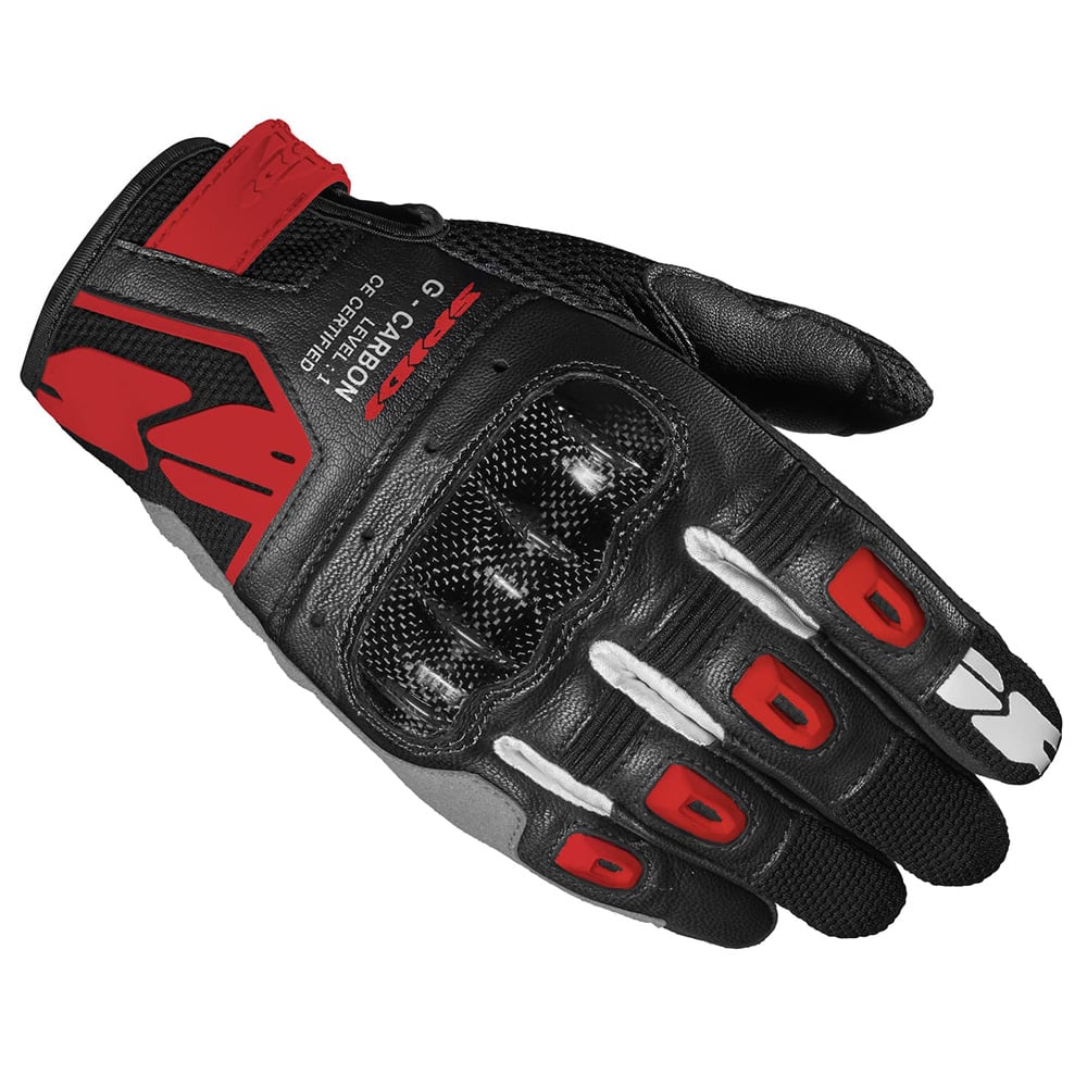 Găng Tay Da SPIDI G-Carbon Red