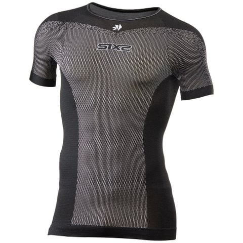 Áo Lót Giáp SIX2 Super Light Ngắn Tay - Black Carbon