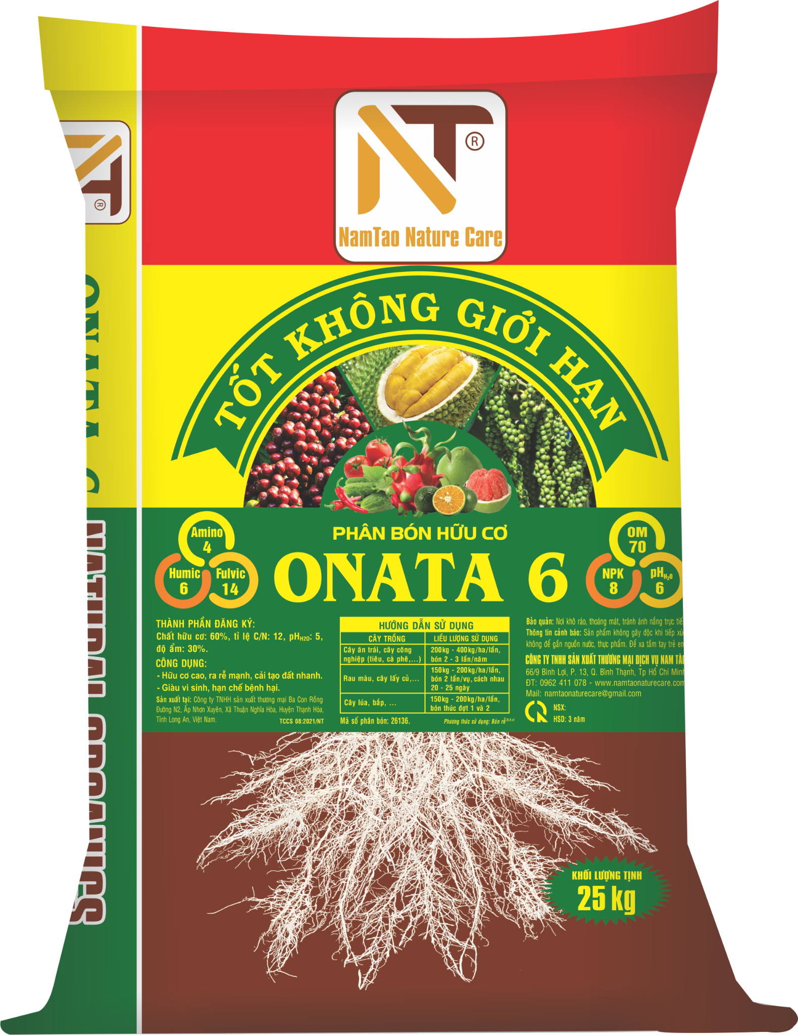  PHÂN BÓN HỮU CƠ ONATA 6 - PHÂN NỞ 