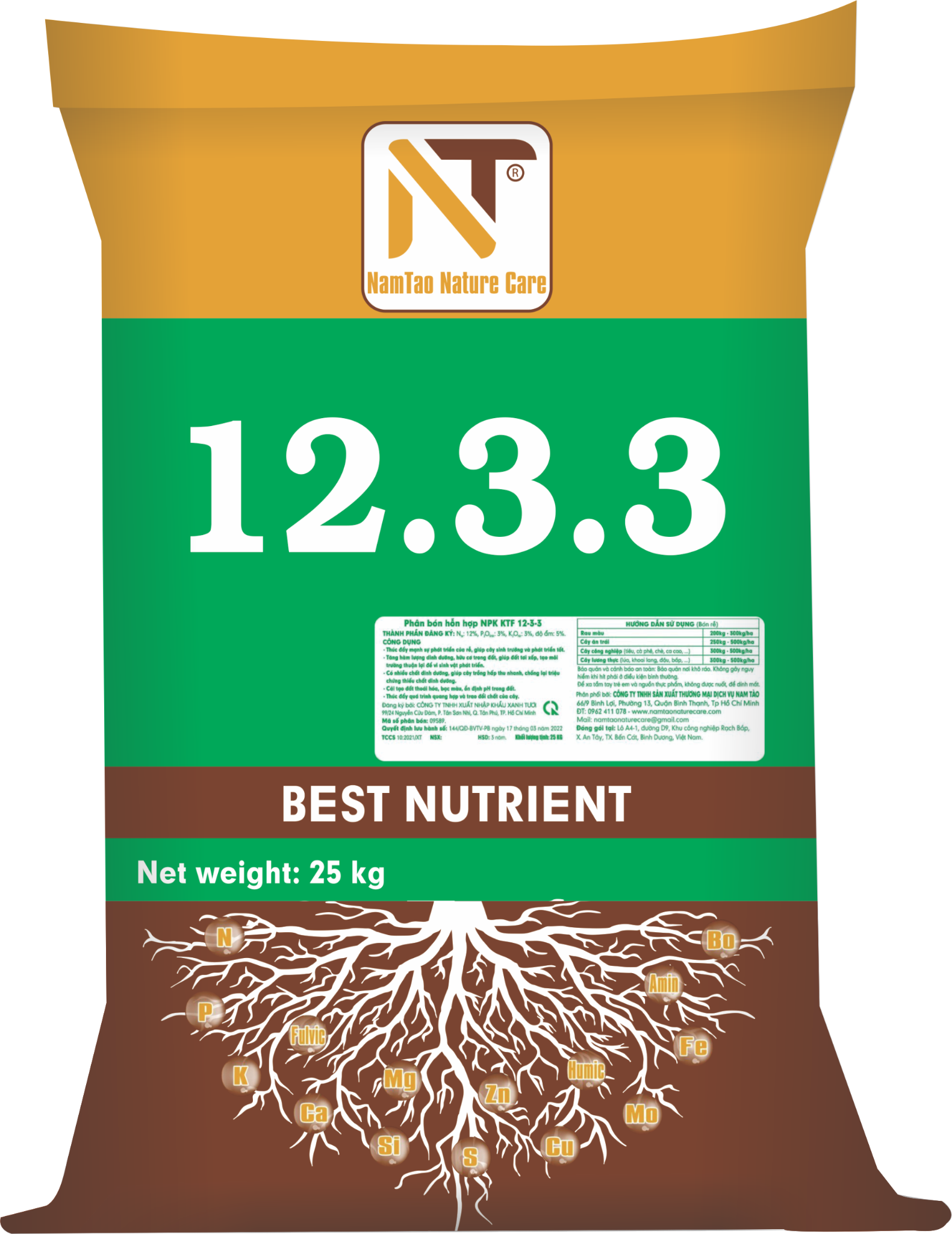  PHÂN BÓN HỖN HỢP NPK KTF 12.3.3 
