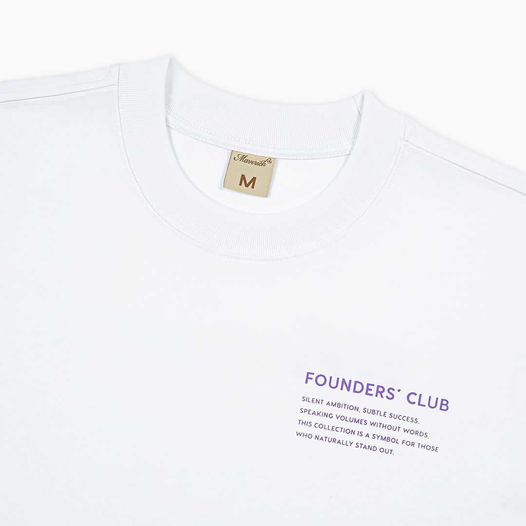 ao-thun-maverick-founders-club-well-dressed-1 || White / Purple