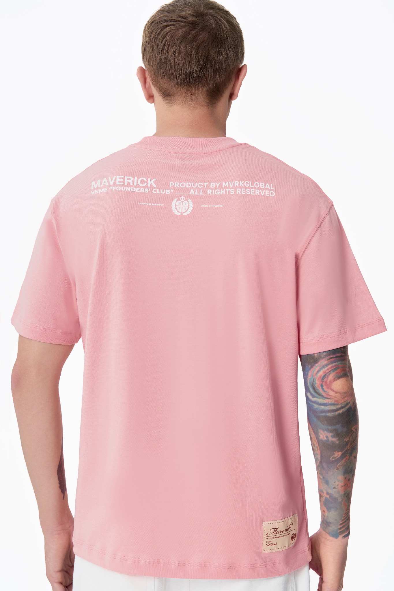 ao-thun-maverick-founders-club-cobalt-light-pink || Light pink