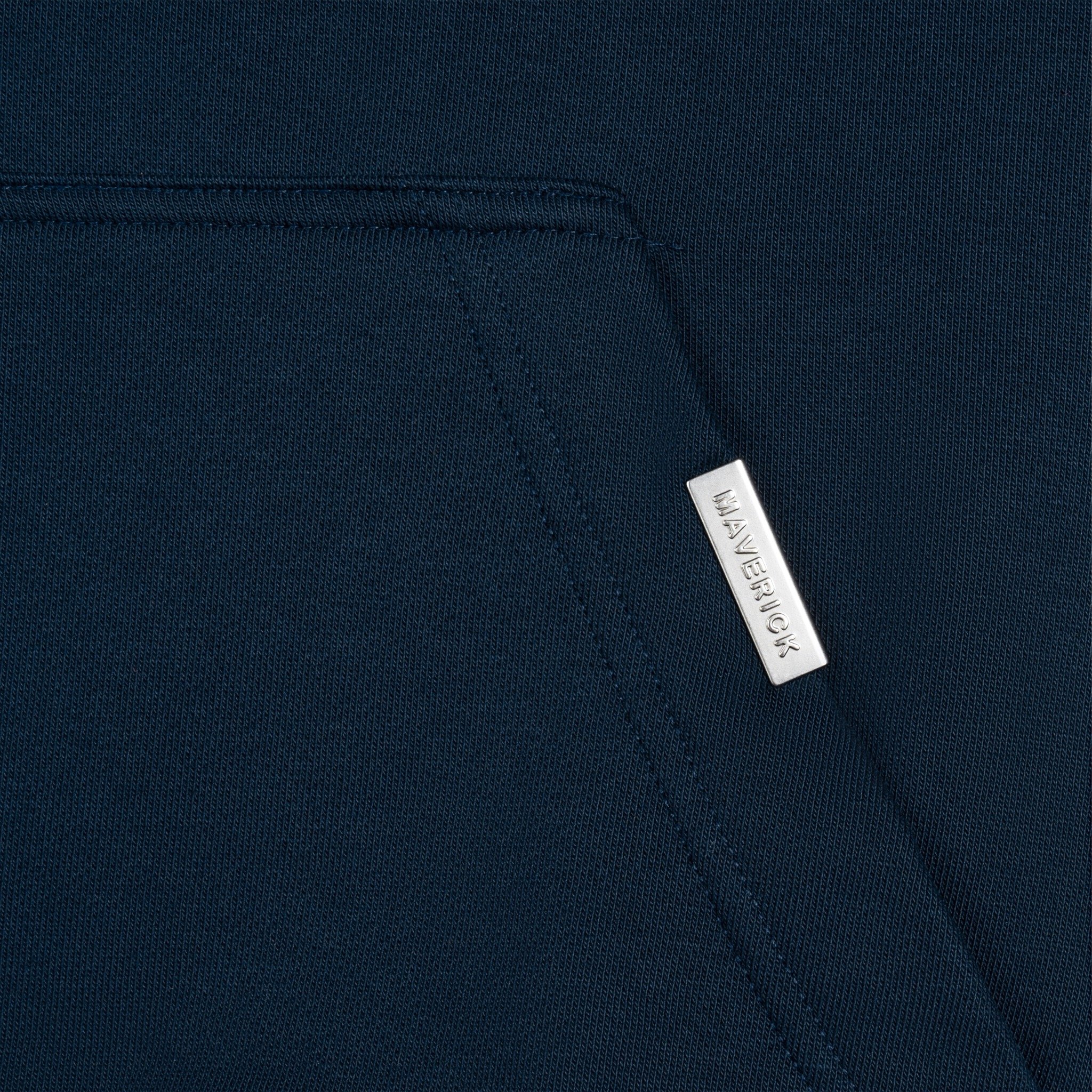 Maverick Initial Boxy Hoodies Navy Blue