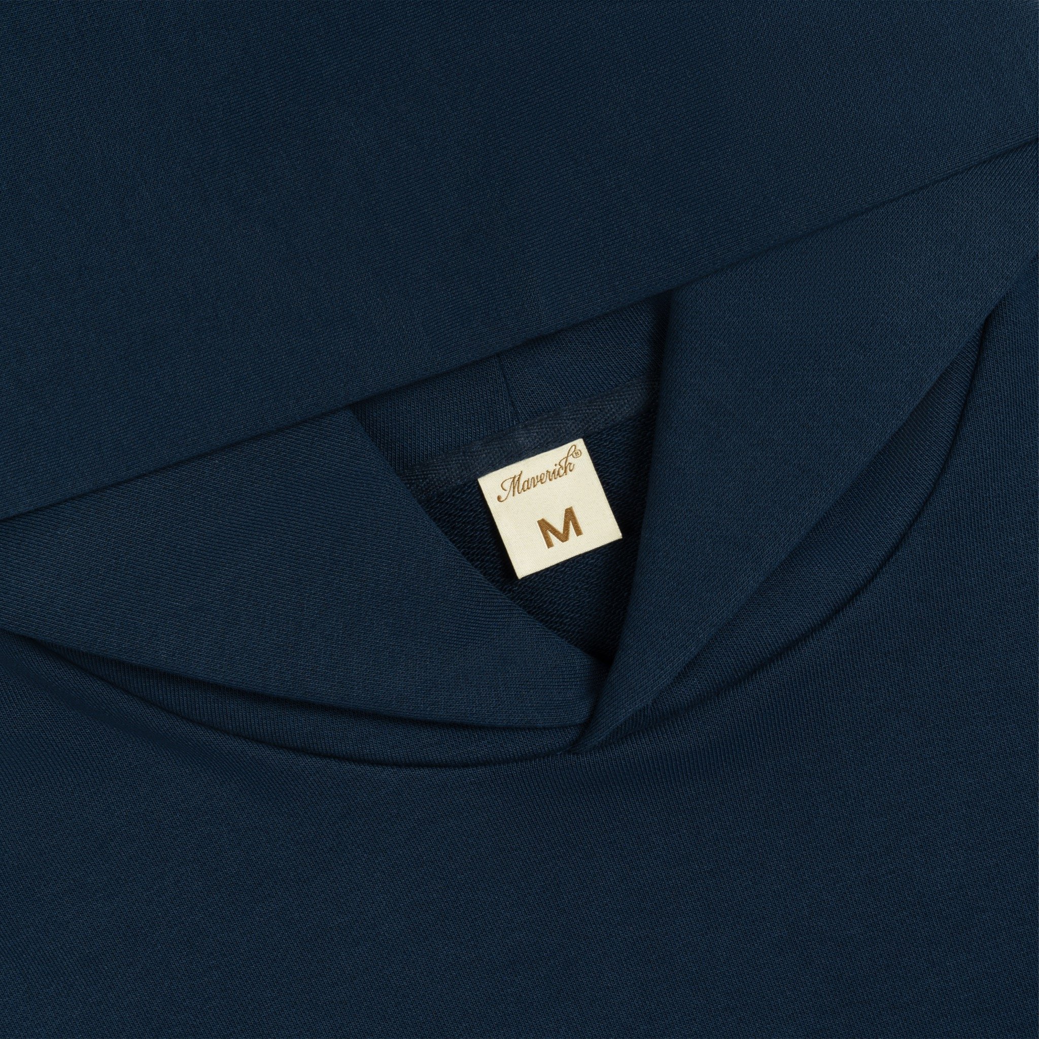 Maverick Initial Boxy Hoodies Navy Blue
