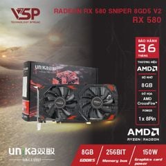 VGA CARD MÀN HÌNH UNIKA RX580 SNIPER 8GB DDR5 V2