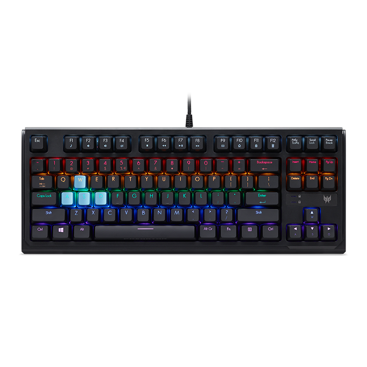 Bàn phím Acer Predator Aethon 301 TKL USB Standard; 80% Form Factor; 6 Zone Blacklit LED