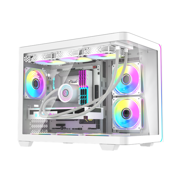 VỎ CASE MÁY TÍNH DARKFLASH L285M (Full M-ATX KÍNH CONG) WHITE