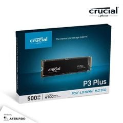 SSD CRUCIAL P3 PLUS 500GB NVMe M.2 PCIe Gen 4.0x4 (4700MBs-1900MBs)