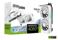 VGA CARD MÀN HÌNH ZOTAC GAMING RTX4060 TWIN EDGE OC WHITE 8GB DDR6 128BIT