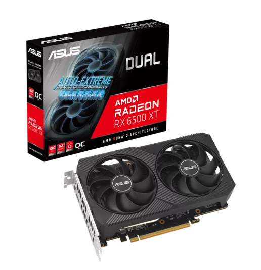 VGA CARD MÀN HÌNH ASUS DUAL RX 6500XT OC 4GB V2