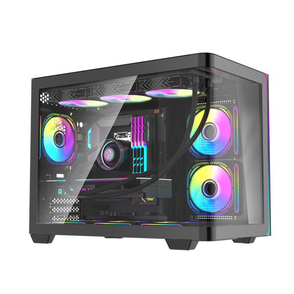 VỎ CASE MÁY TÍNH DARKFLASH L285M (Full M-ATX KÍNH CONG) BLACK