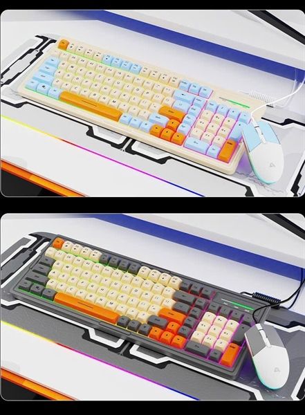 PHÍM CHUỘT LED ASESTECK KM2000 GRAY + BLUE