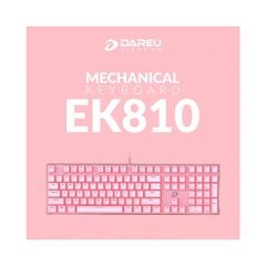 Bàn Phím Cơ DAREU EK810 PINK - Led Pink (USB/Red switch) - Bàn Phím Gaming Màu Hồng Chính Hãng