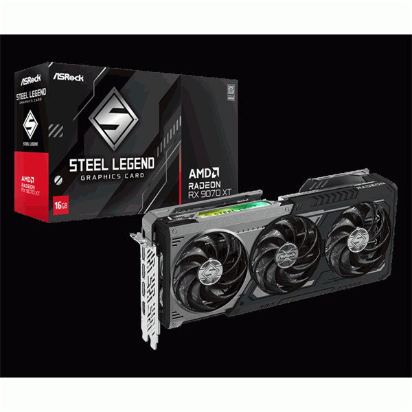VGA CARD MÀN HÌNH ASROCK STEEL LEGEND RX 9070 SL 16GB