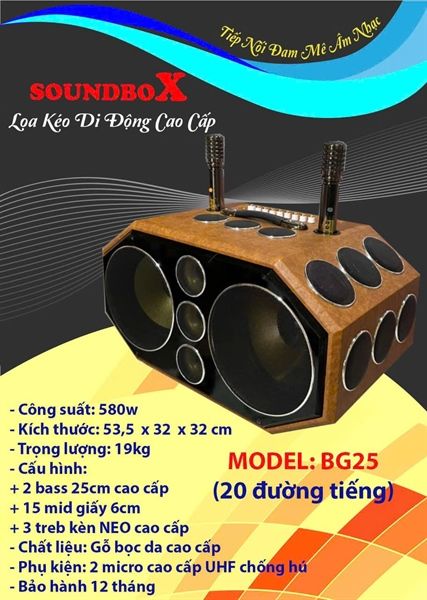 Loa karaoke BG25 20 đường tiếng.
