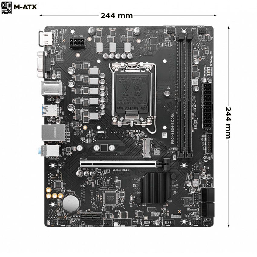 MAINBOARD MSI PRO H610M-E Chính Hãng