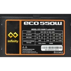 Nguồn INFINITY ECO 550W V2 ACTIVE PFE Sigle Rail 12V 85 PLUS Chính hãng