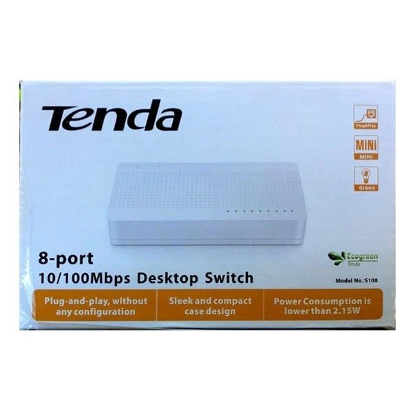 Switch Hub chia mạng Tenda 8 Port S108