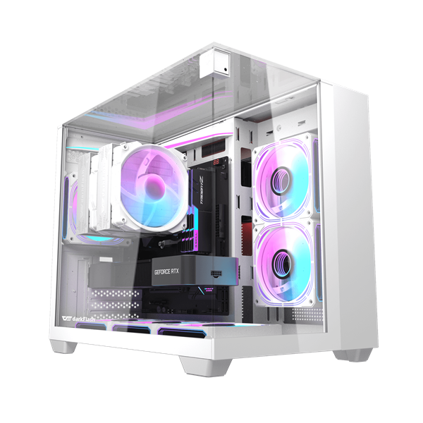 VỎ CASE MÁY TÍNH DARKFLASH TH285M (Full M-ATX) WHITE