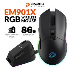 Chuột Gaming Dareu EM901X RGB Superlight Wireless Black