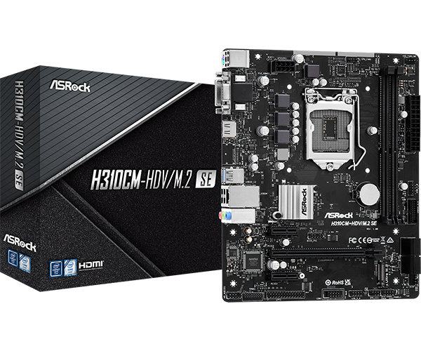 MAINBOARD ASRock H310CM-HDV/M.2 SE new