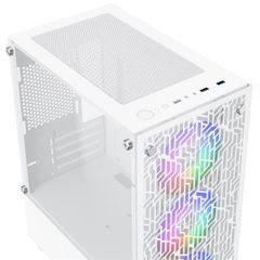 CASE XIGMATEK NYX ARCTIC 3F - GAMING M-ATX KÈM 3 FAN XIGMATEK X22F (MÀU TRẮNG)