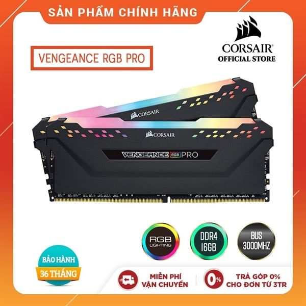 Ram Corsair Vengeance RGB Pro DDR4 KIT 16GB (2x8GB) Bus 3000Mhz 2ND