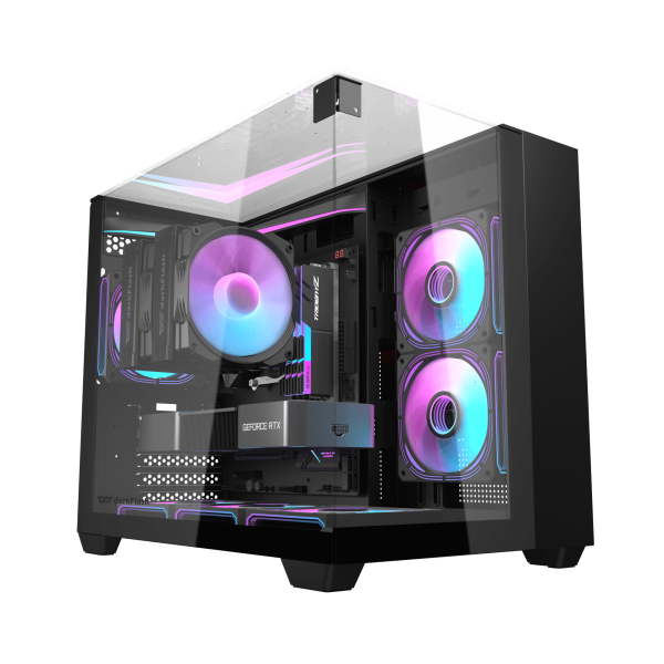 VỎ CASE MÁY TÍNH DARKFLASH TH285M (Full M-ATX) BLACK