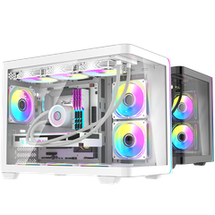 VỎ CASE MÁY TÍNH DARKFLASH L285M (Full M-ATX KÍNH CONG) WHITE