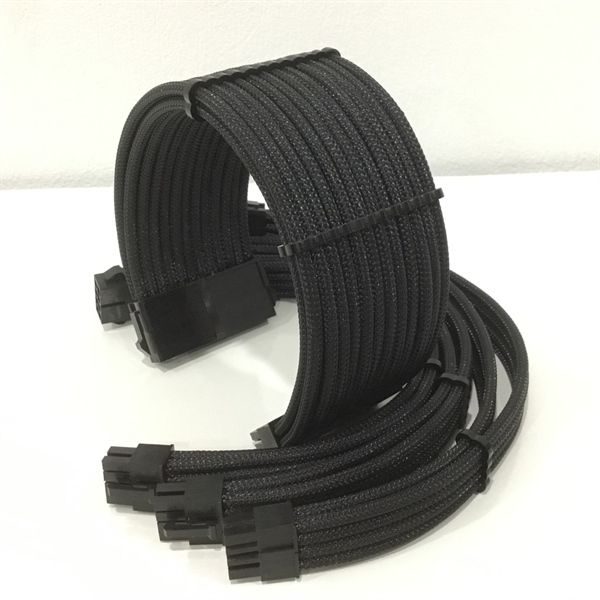 Bộ dây nối dài nguồn (1 24pin + 1 8pin 4x4 + 2 pin 6x2) màu đen