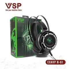 Tai nghe Gaming VSP EXN61 Jack 3.5 BLACK