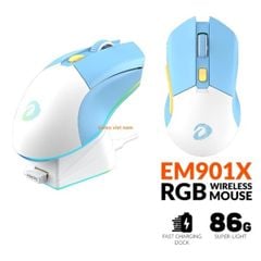 Chuột Gaming Dareu EM901X RGB Superlight Wireless BLUE