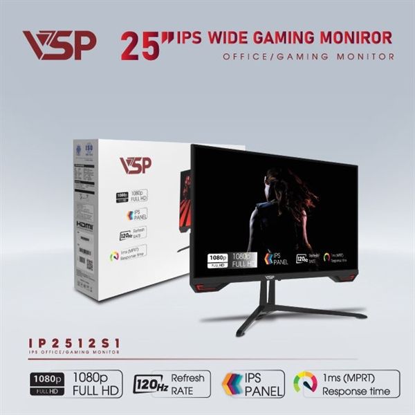 Màn hình phẳng VSP IPS 25 inch 120Hz 1ms IP2512S1 (IPS/ 25 inch/ 120Hz 1ms)