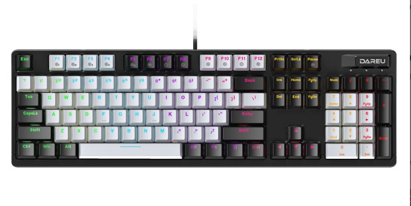 Phím cơ DAREU EK1280S V2 BLACK RGB (Switch BROW, BLUE)