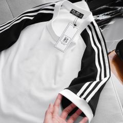 Áo thun cotton phối tay sọc vai thời trang cỡ đại (Mẫu 26)